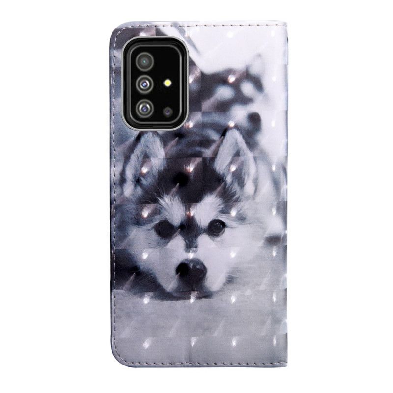 Housse Samsung Galaxy A51 Chien Noir Et Blanc