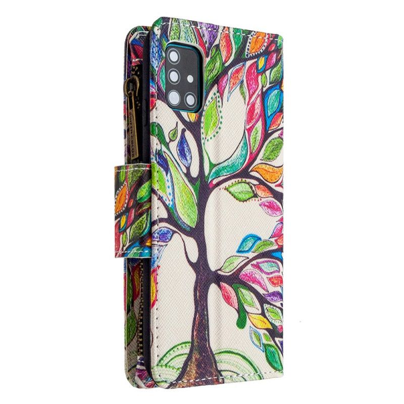 Housse Samsung Galaxy A51 Poche Zippée Arbre