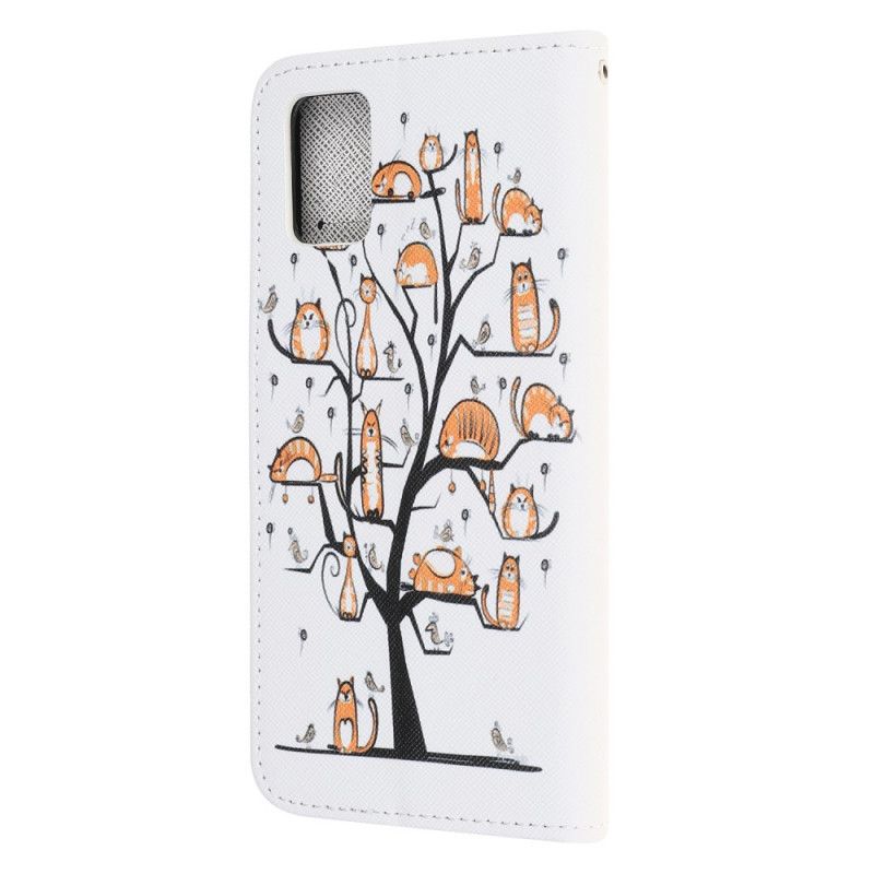 Housse Samsung Galaxy A52 4g / A52 5g Funky Cats À Lanière
