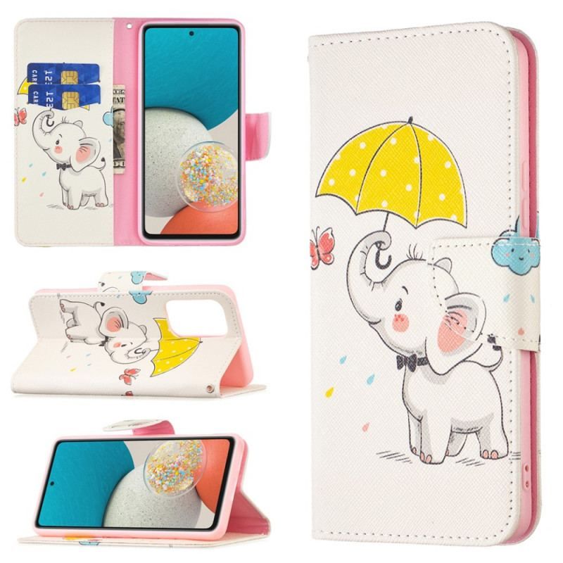 Housse Samsung Galaxy A53 5G Bébé Éléphant