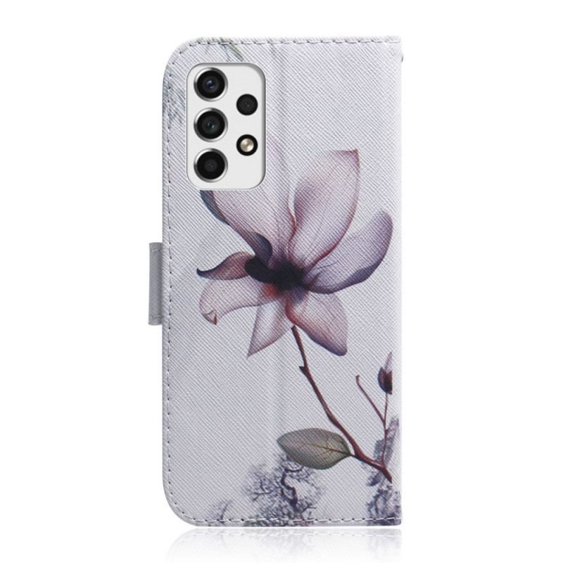 Housse Samsung Galaxy A53 5G Fleur Vieux Rose