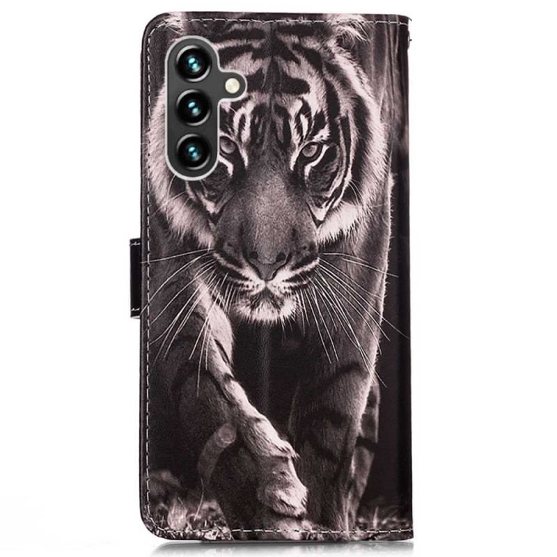 Housse Samsung Galaxy A54 5G Le Tigre à Lanière