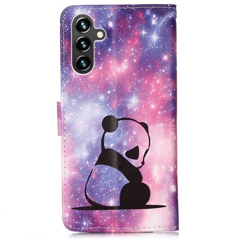 Housse Samsung Galaxy A54 5G Panda Galaxie à Lanière