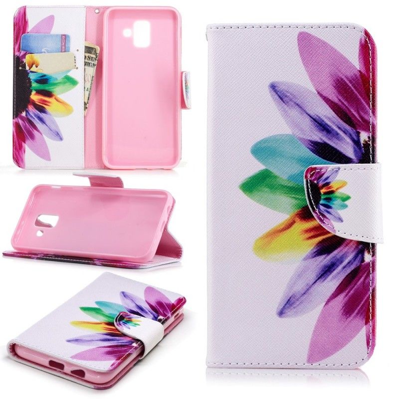 Housse Samsung Galaxy A6 Fleur Aquarelle