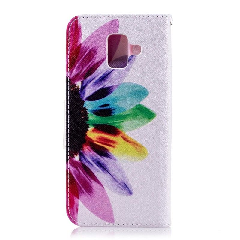 Housse Samsung Galaxy A6 Fleur Aquarelle