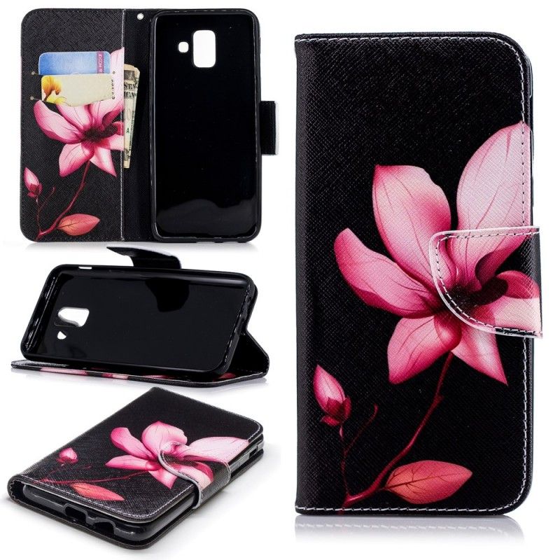 Housse Samsung Galaxy A6 Fleur Rose