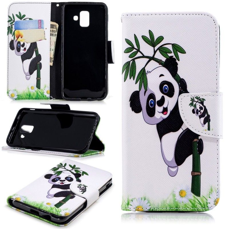 Housse Samsung Galaxy A6 Panda Sur Le Bambou