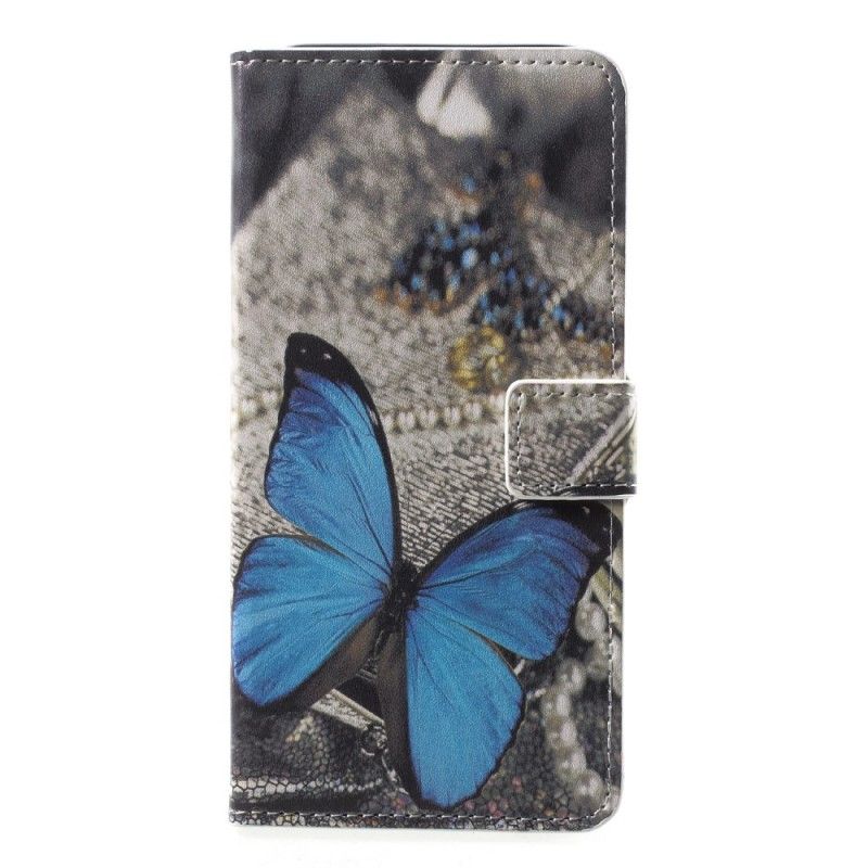 Housse Samsung Galaxy A6 Papillon Bleu