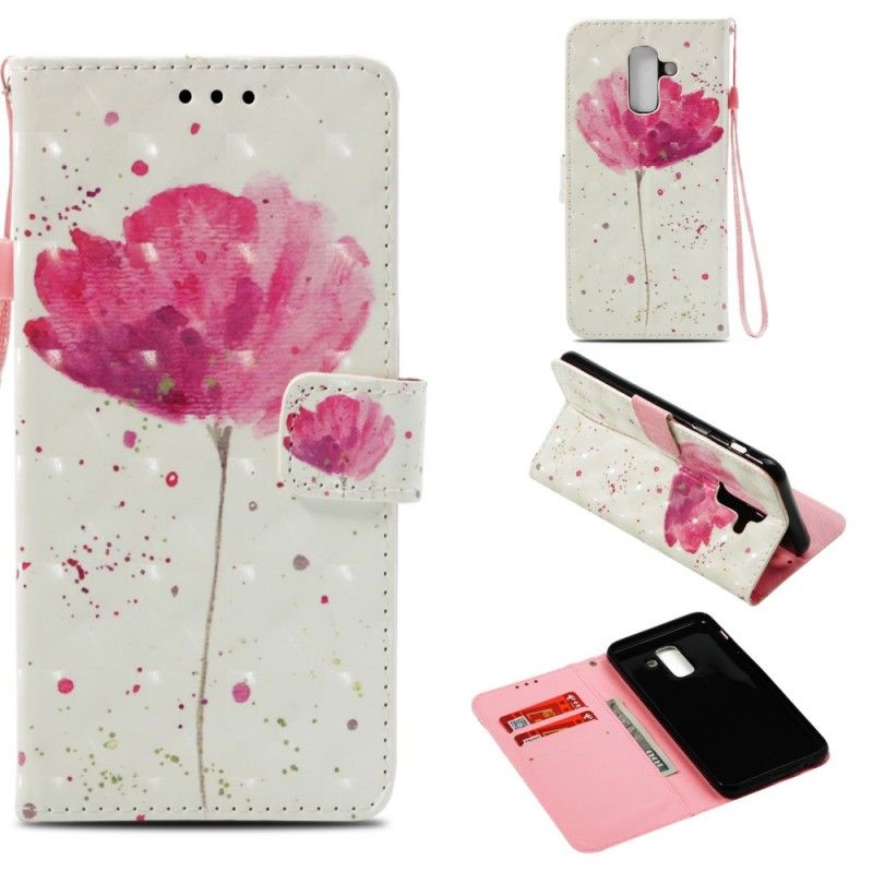 Housse Samsung Galaxy A6 Plus Coquelicot Aquarelle 3d