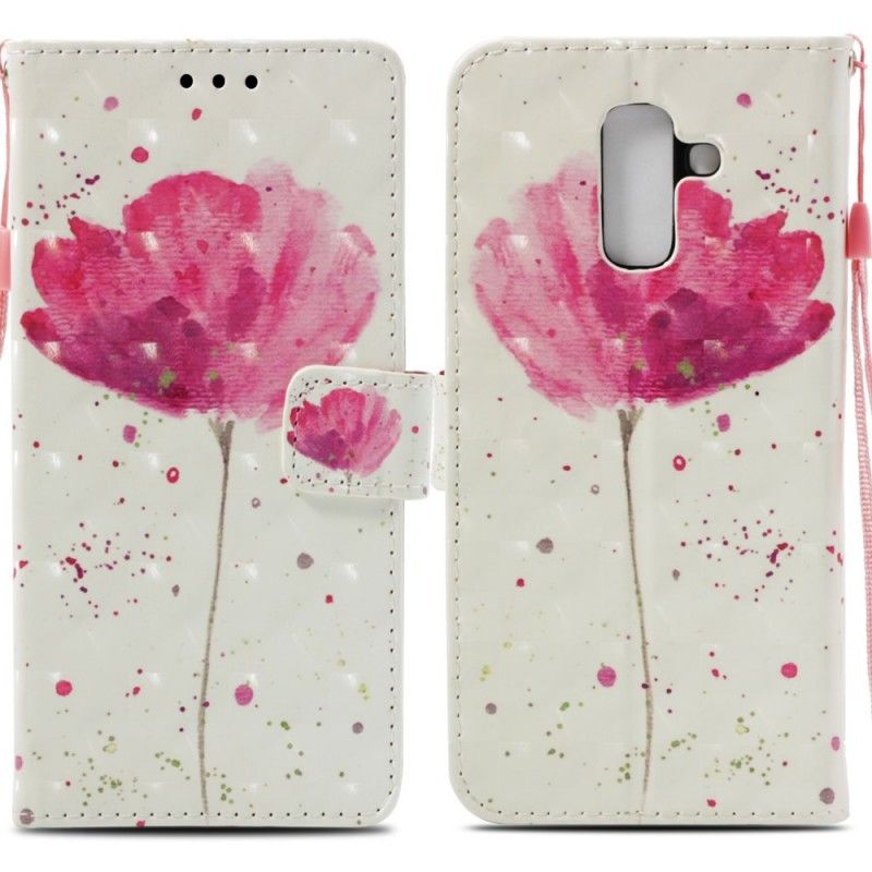 Housse Samsung Galaxy A6 Plus Coquelicot Aquarelle 3d