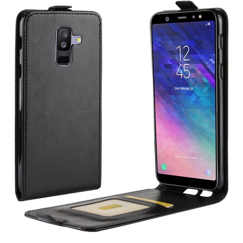 Housse Samsung Galaxy A6 Plus Rabattable Effet Cuir