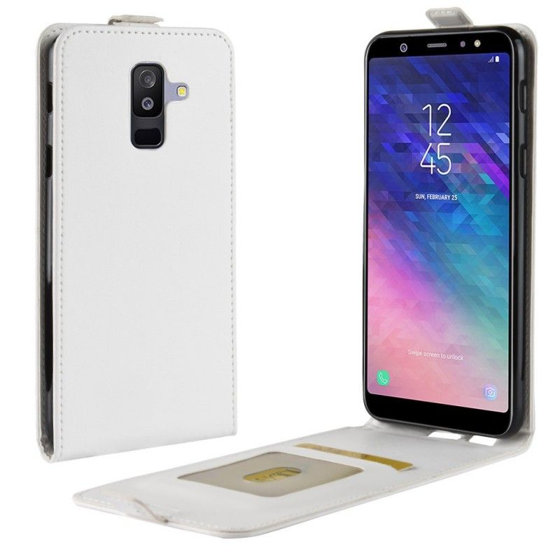 Housse Samsung Galaxy A6 Plus Rabattable Effet Cuir