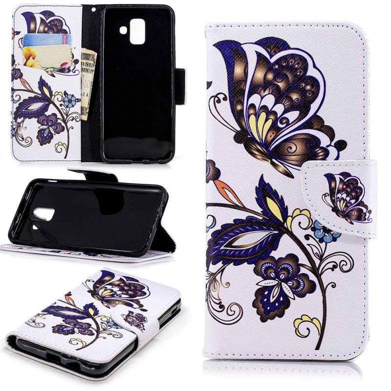 Housse Samsung Galaxy A6 Tattoo Papillon