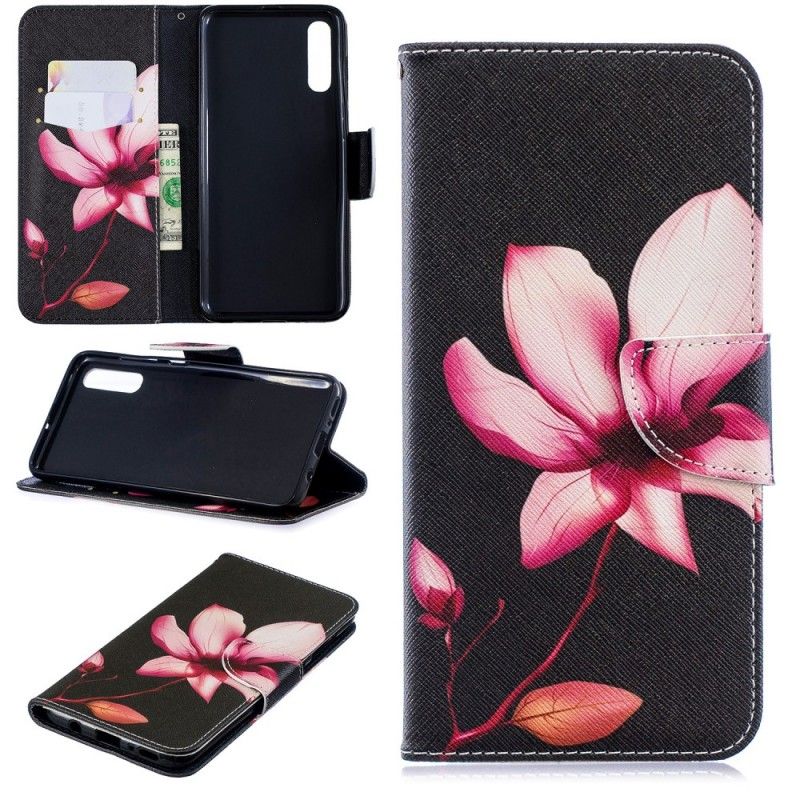 Housse Samsung Galaxy A70 Fleur Rose