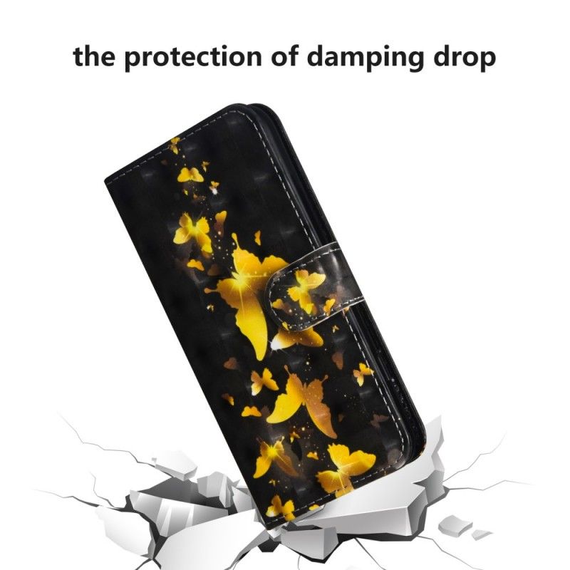 Étui Housse Samsung Galaxy A70 Papillons Jaunes