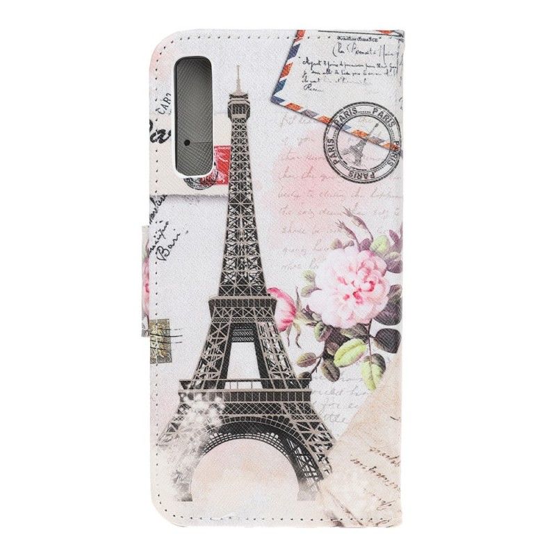 Housse Samsung Galaxy A70 Tour Eiffel Rétro