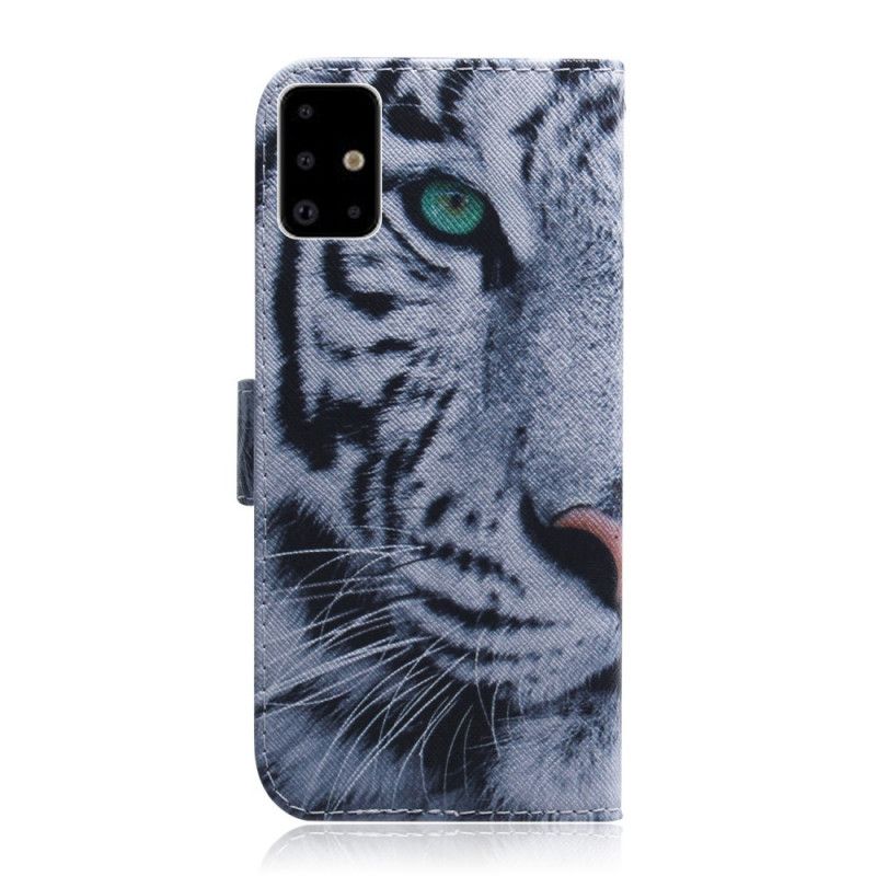 Étui Housse Samsung Galaxy A71 Face De Tigre