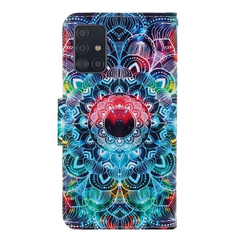 Housse Samsung Galaxy A71 Flashy Mandala À Lanière