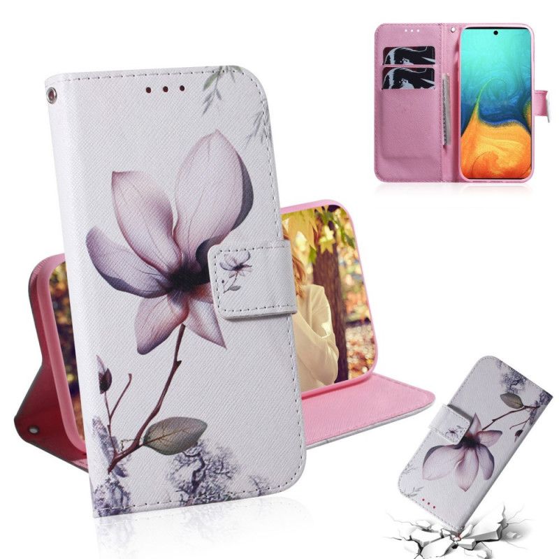 Housse Samsung Galaxy A71 Fleur Vieux Rose