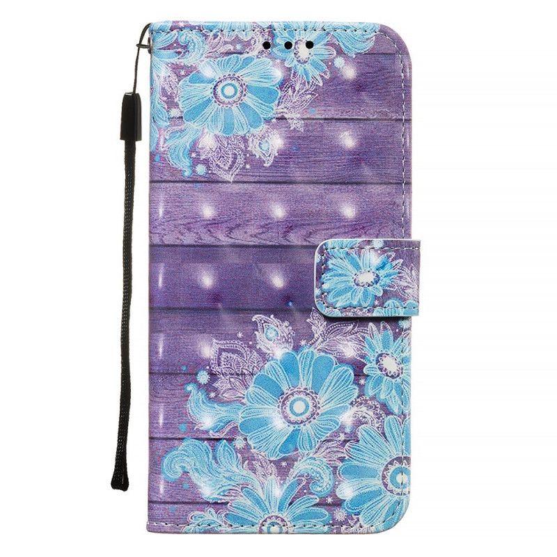 Housse Samsung Galaxy A71 Fleurs Bleues