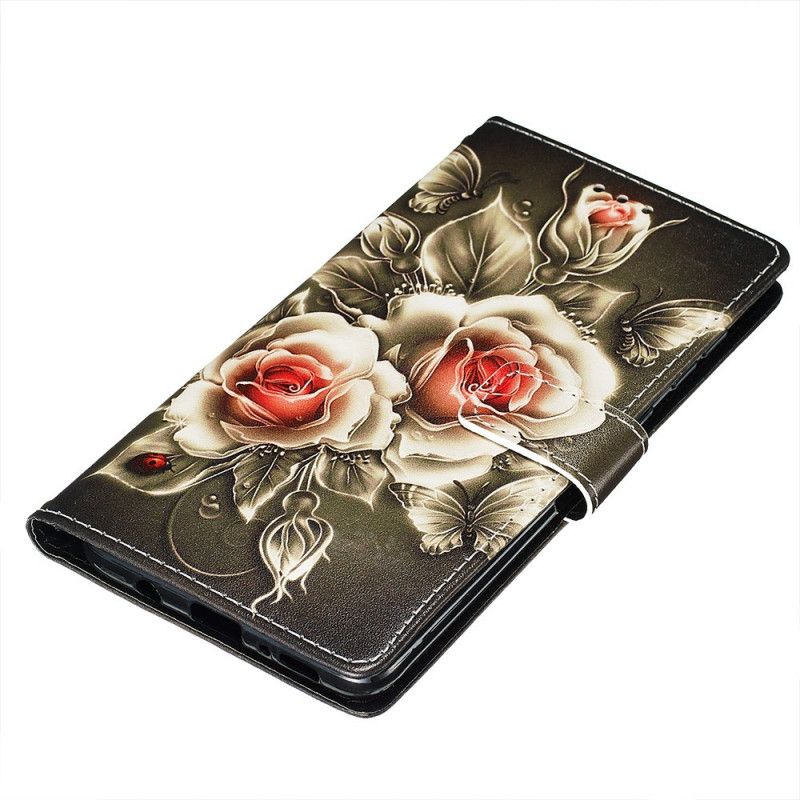 Housse Samsung Galaxy A71 Roses Dorées