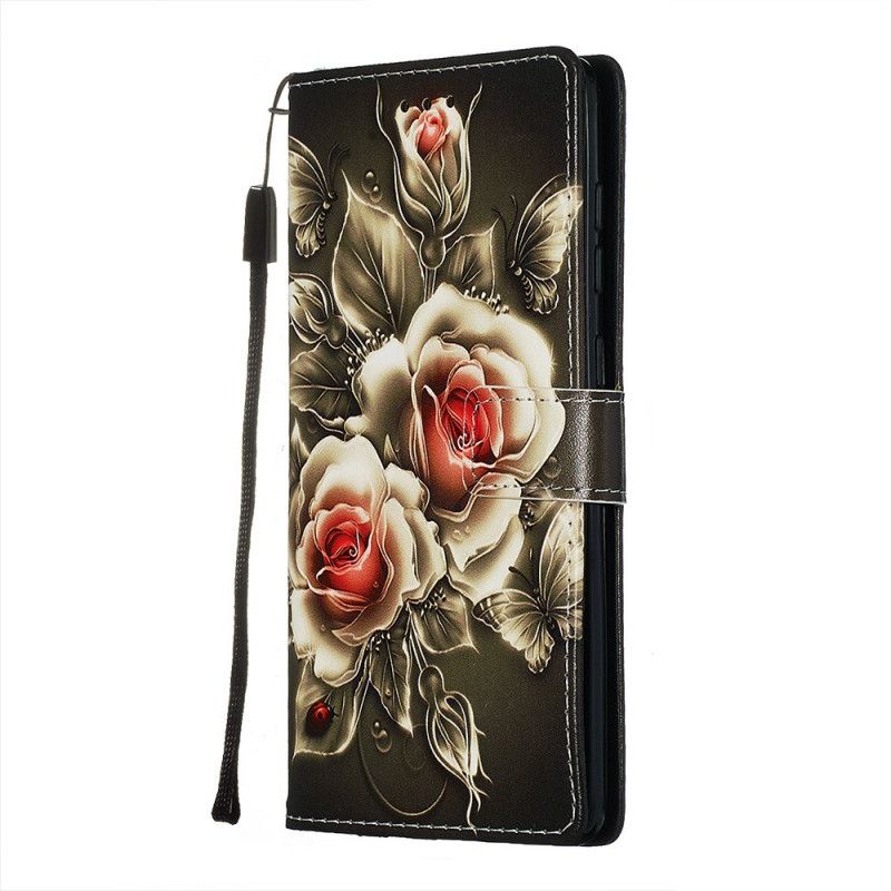 Housse Samsung Galaxy A71 Roses Dorées