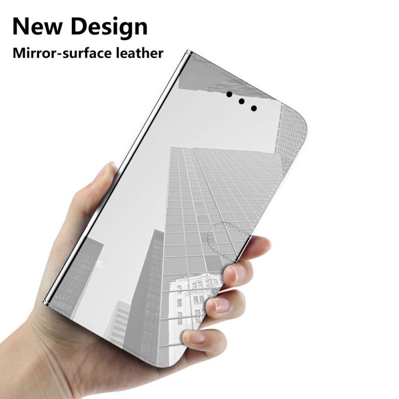 Housse Samsung Galaxy A71 Simili Cuir Couverture Miroir