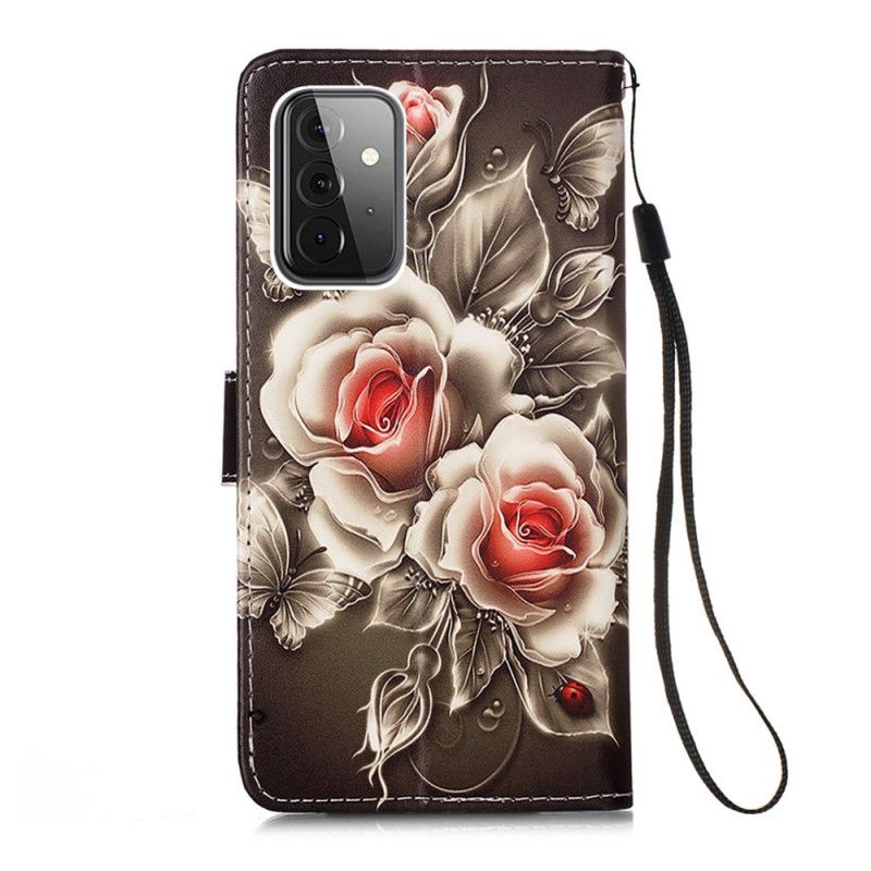 Housse Samsung Galaxy A72 4g / A72 5g Roses Dorées