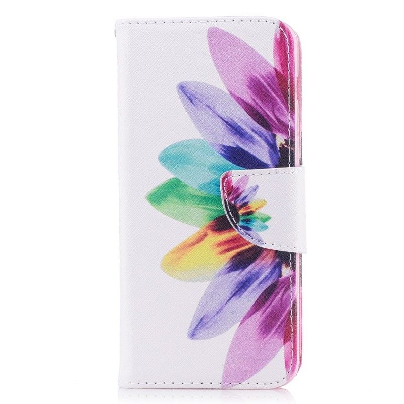 Housse Samsung Galaxy A8 2018 Fleur Aquarelle