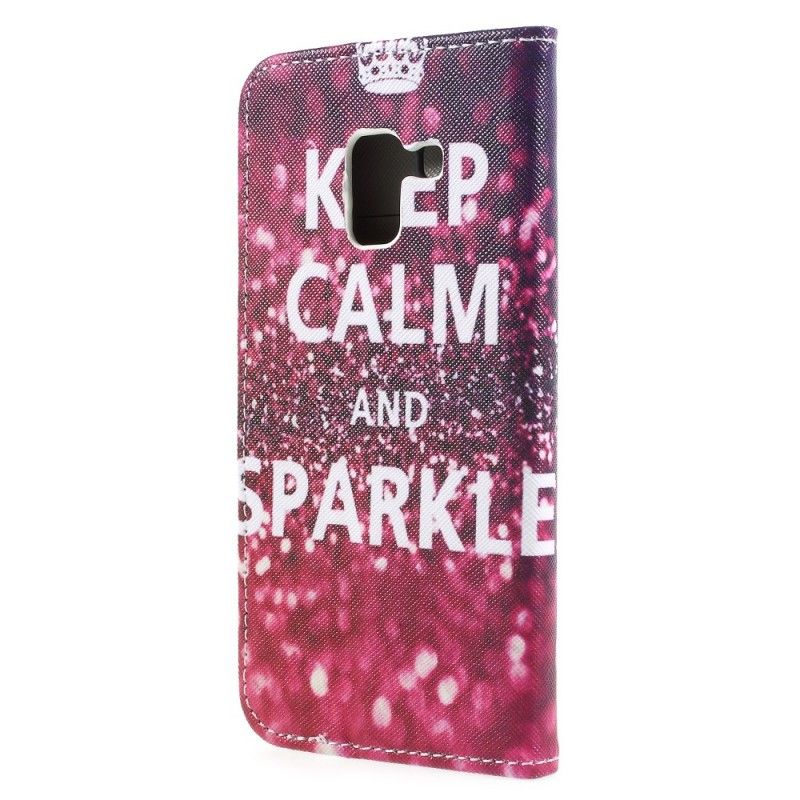 Housse Samsung Galaxy A8 2018 Keep Calm And Sparkle