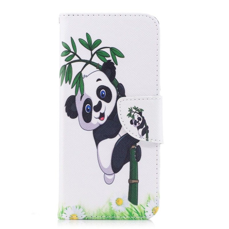 Housse Samsung Galaxy A8 2018 Panda Sur Le Bambou