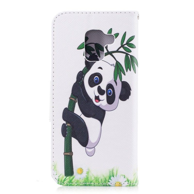 Housse Samsung Galaxy A8 2018 Panda Sur Le Bambou
