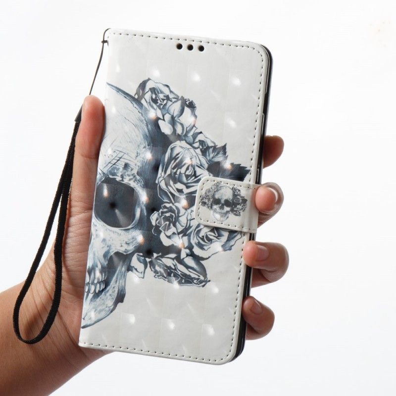 Housse Samsung Galaxy A8 2018 Tête De Mort Fleurie 3d