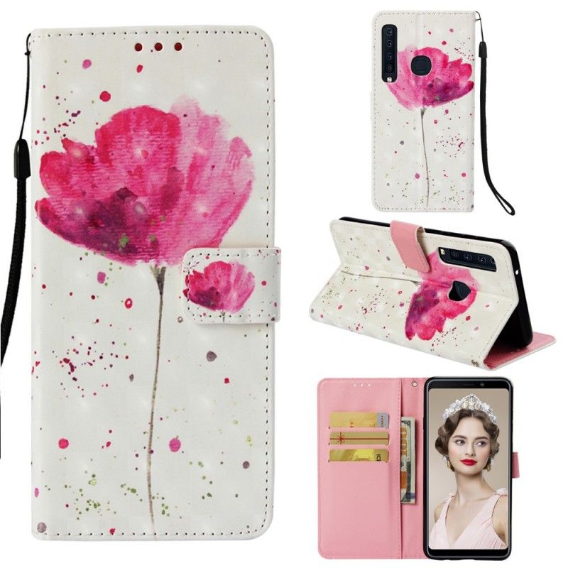 Housse Samsung Galaxy A9 Coquelicot Aquarelle