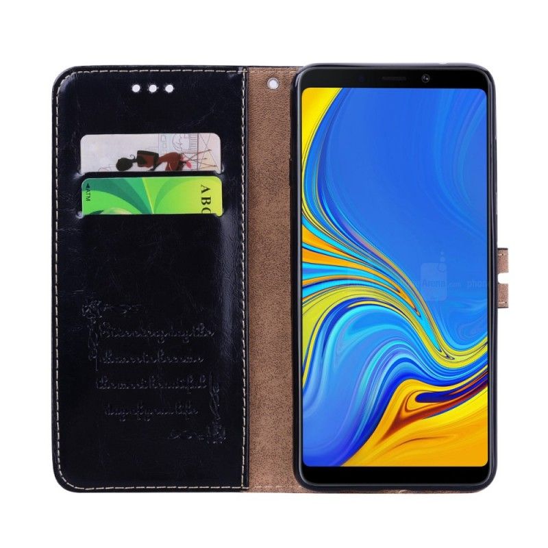 Housse Samsung Galaxy A9 Effet Cuir Vintage