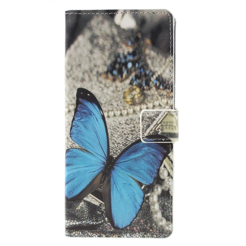 Housse Samsung Galaxy A9 Papillon Bleu