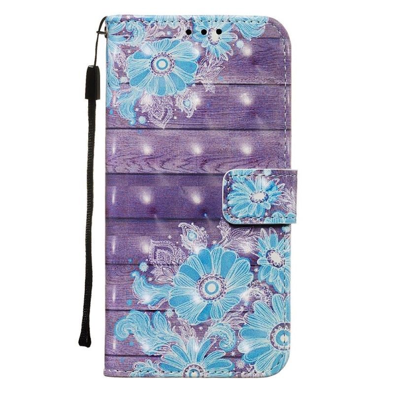 Housse Samsung Galaxy A90 / A80 Fleurs Bleues