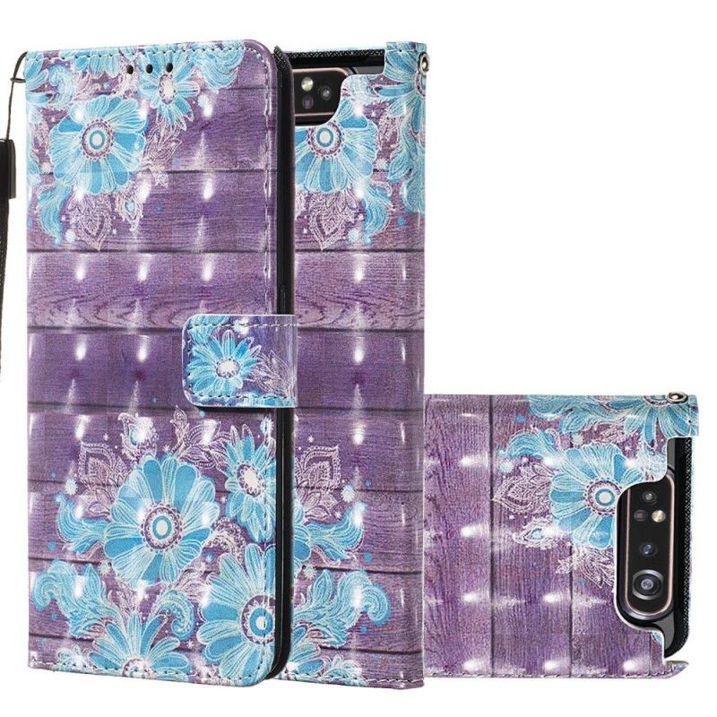 Housse Samsung Galaxy A90 / A80 Fleurs Bleues