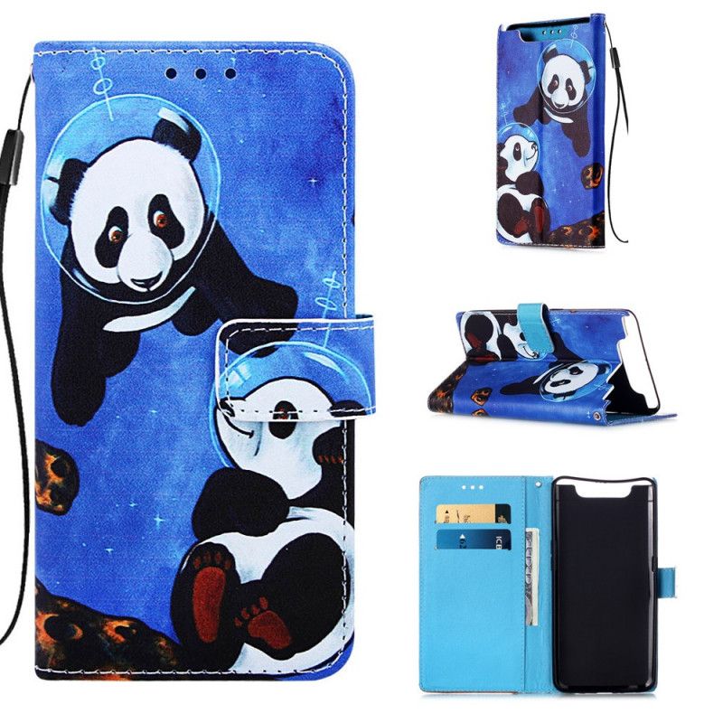 Housse Samsung Galaxy A90 / A80 Panda Cosmonautes