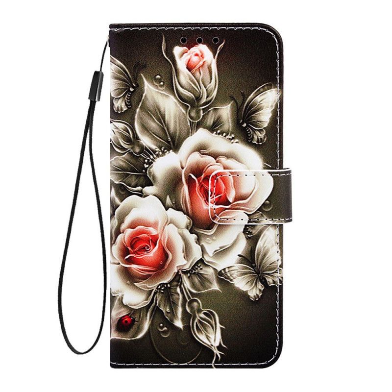 Housse Samsung Galaxy A90 / A80 Roses Dorées
