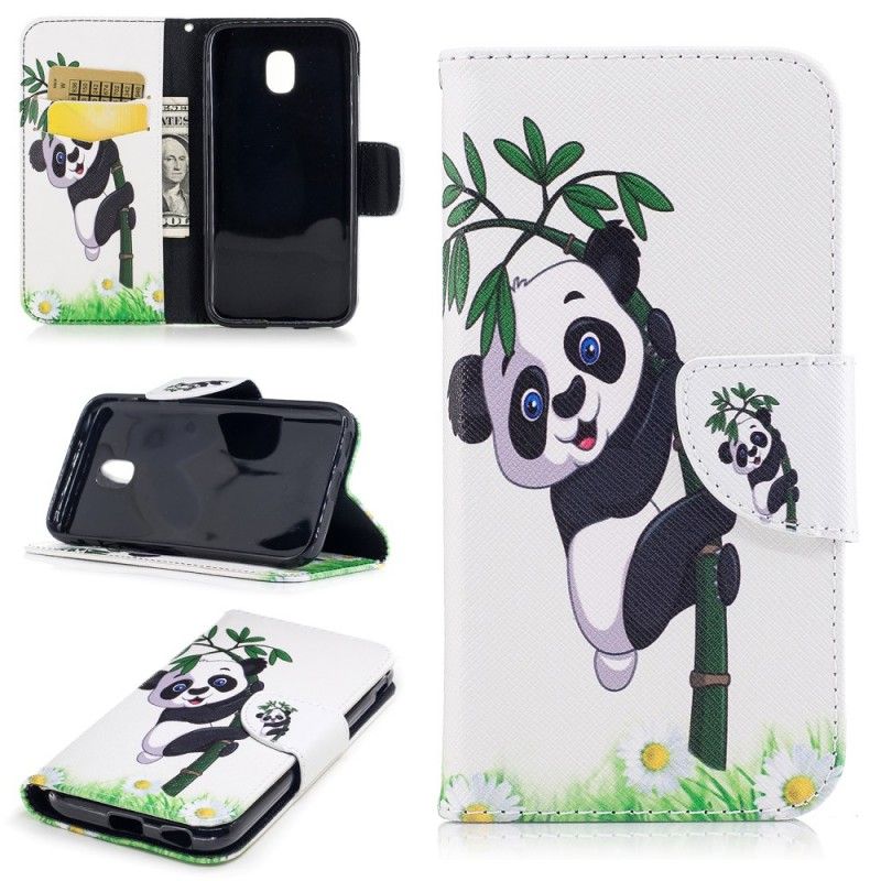 Housse Samsung Galaxy J3 2017 Panda Sur Le Bambou