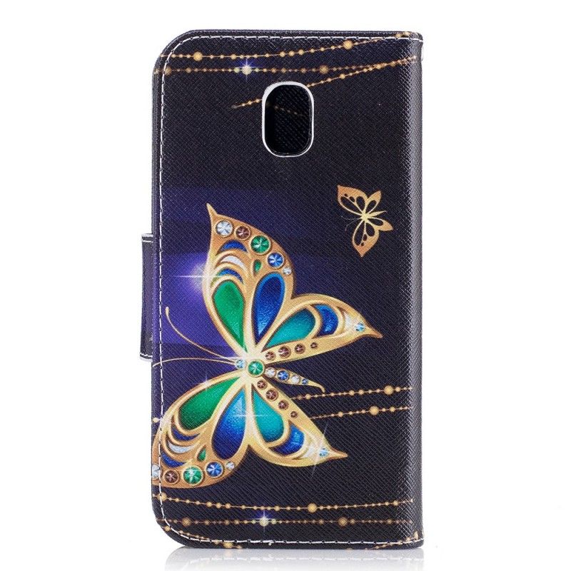 Housse Samsung Galaxy J3 2017 Papillon Magique