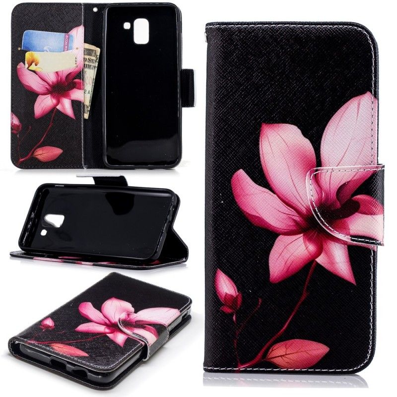 Housse Samsung Galaxy J6 Fleur Rose