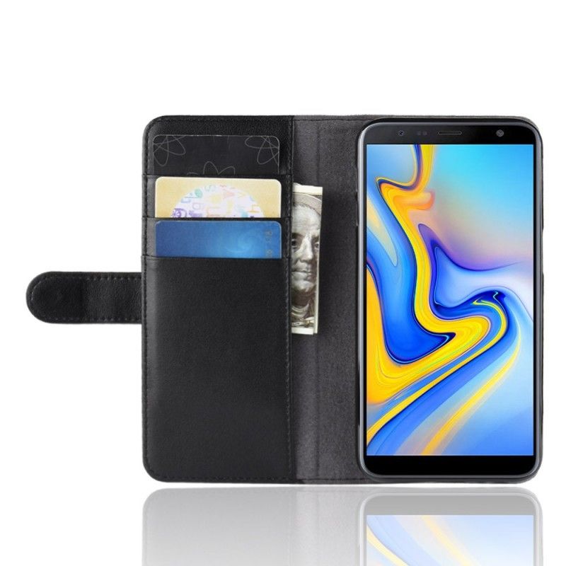 Housse Samsung Galaxy J6 Plus Cuir Fendu