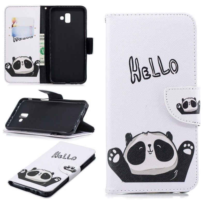 Housse Samsung Galaxy J6 Plus Hello Panda
