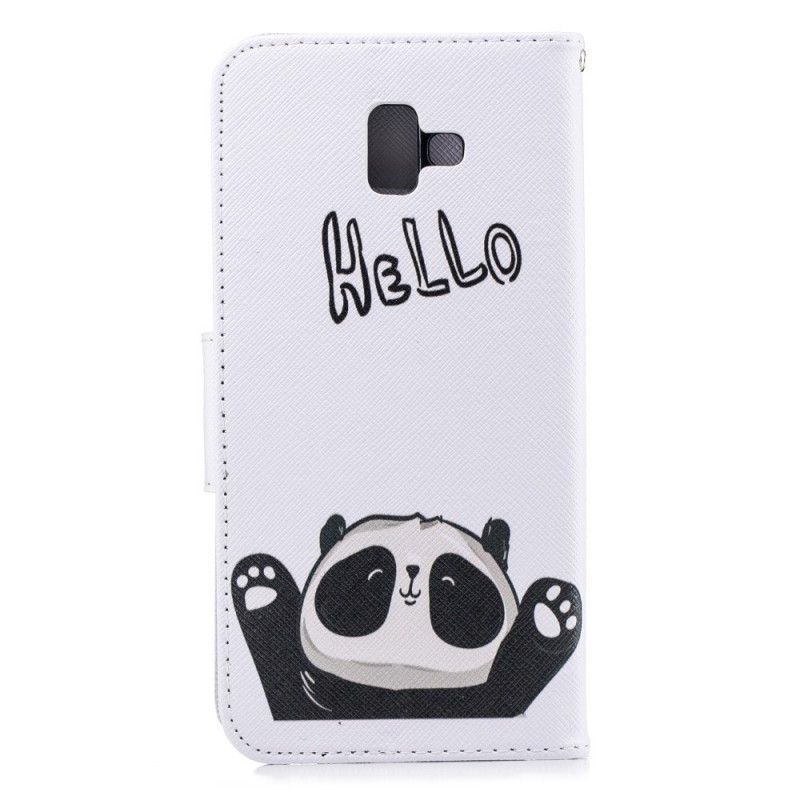 Housse Samsung Galaxy J6 Plus Hello Panda