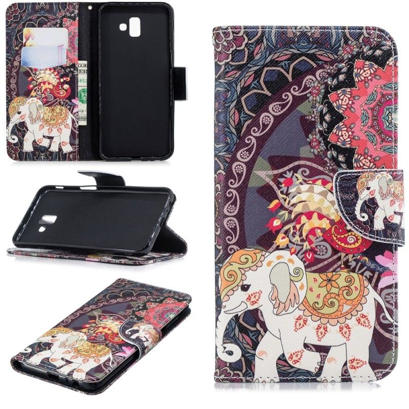 Housse Samsung Galaxy J6 Plus Mandala Éléphants Ethniques