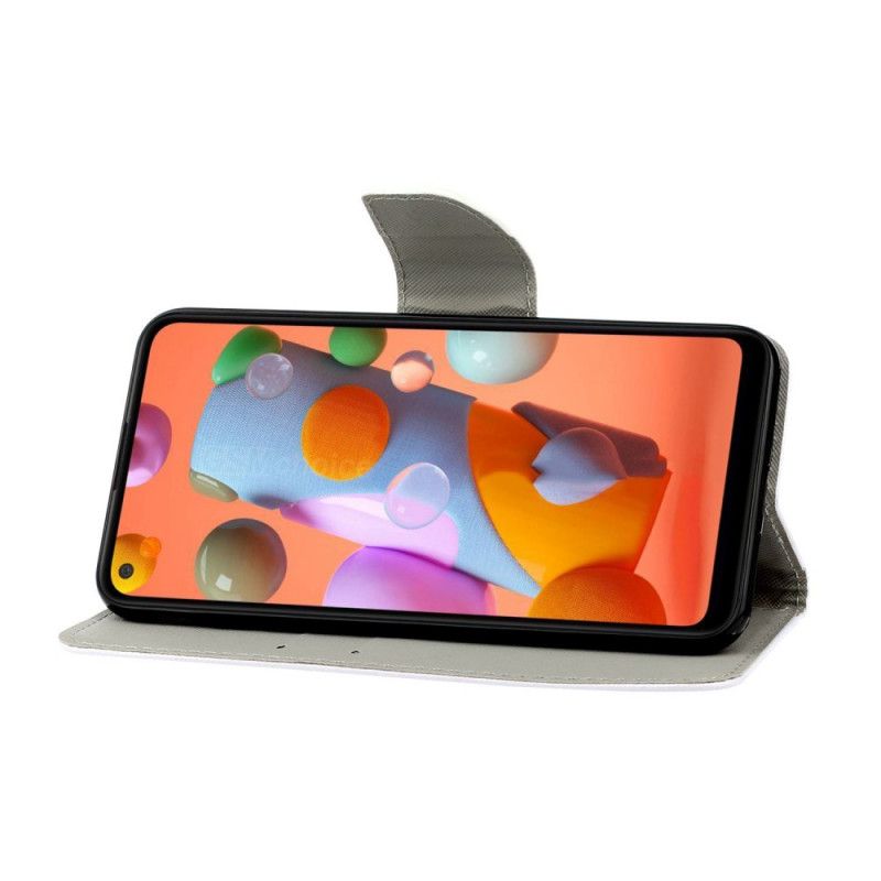 Housse Samsung Galaxy M11 Famille De Hiboux Avec Lanière