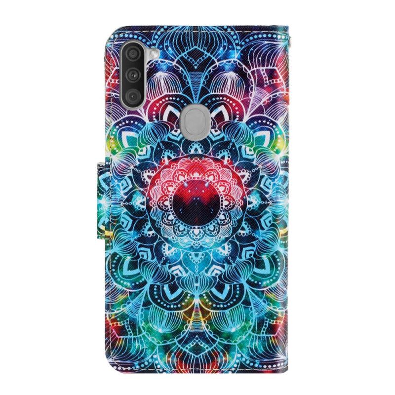 Housse Samsung Galaxy M11 Flashy Mandala À Lanière