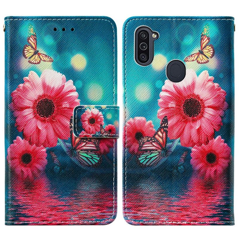 Housse Samsung Galaxy M11 Florale Et Papillons